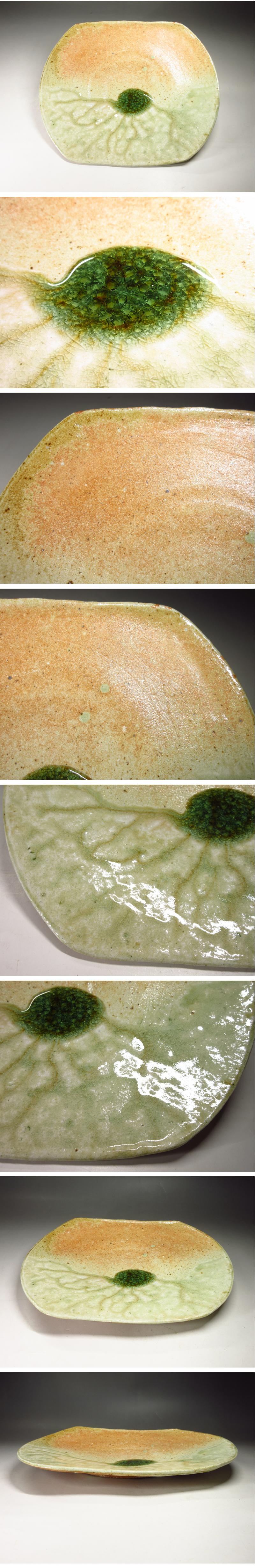 大皿　杉本　貞光 漸】『杉本貞光』造 信楽皿 共箱 信楽焼 本物保証【HY2463】-国内最大